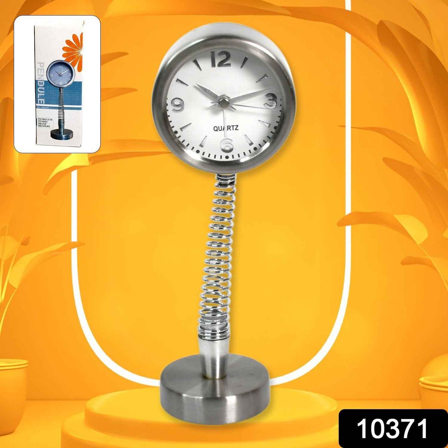 Alarm Clock on a Spring Extra Large, Silver Dial (1 Pc)