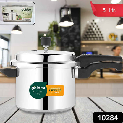Aluminium Classic Goldex Pressure Cookers With Outer Lid (5 Litres / 5-Year warranty,  ISI Number :- 2347, BIS Number :- CM/L -7600164310