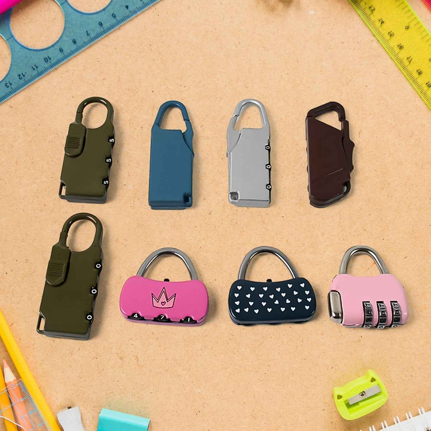 3 Digit Metal Combination Number Lock (1 Pc / Mix Design & Color)