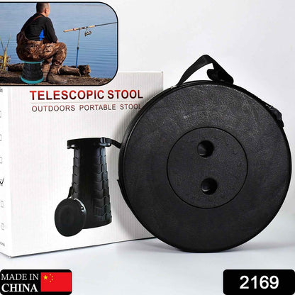 Foldable Retractable Height Adjusting Stool Space Saving Telescopic Stool for Fishing Hiking Stool for Adults and Kids.