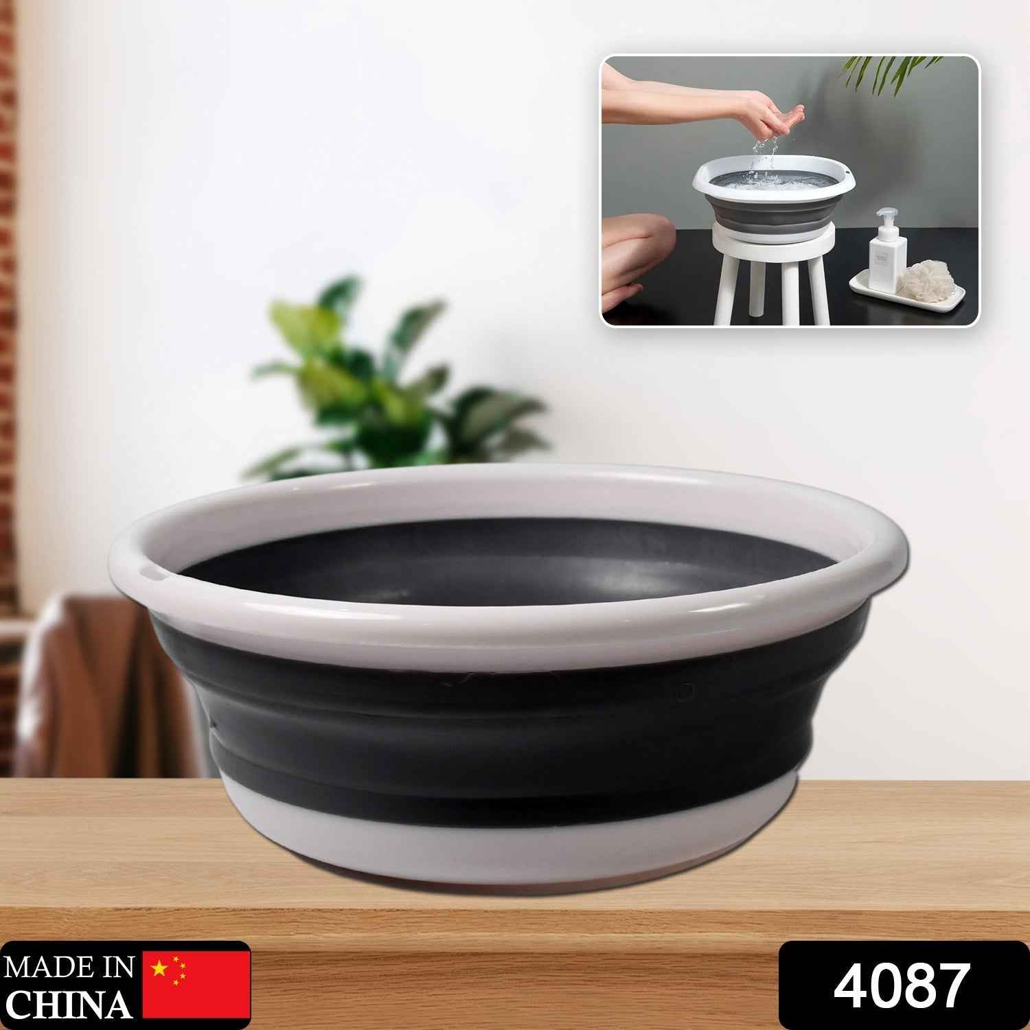 Portable Folding Wash Basin for Travel, Lightweight Water Basin for Clothes & Vegetables