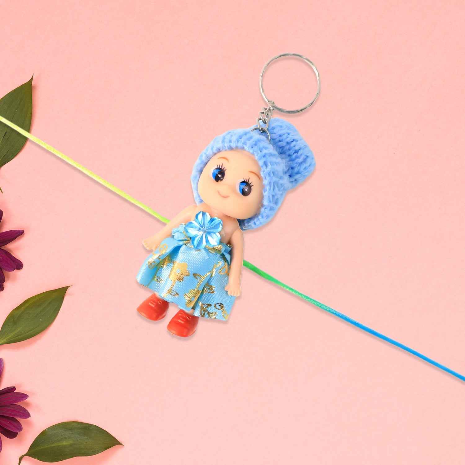 Multifunction Doll Bracelet for Kids – Cute Soft Toy Bracelet with Keychain Use – Decorative Fancy Bracelet cum Keyring for Boys & Girls