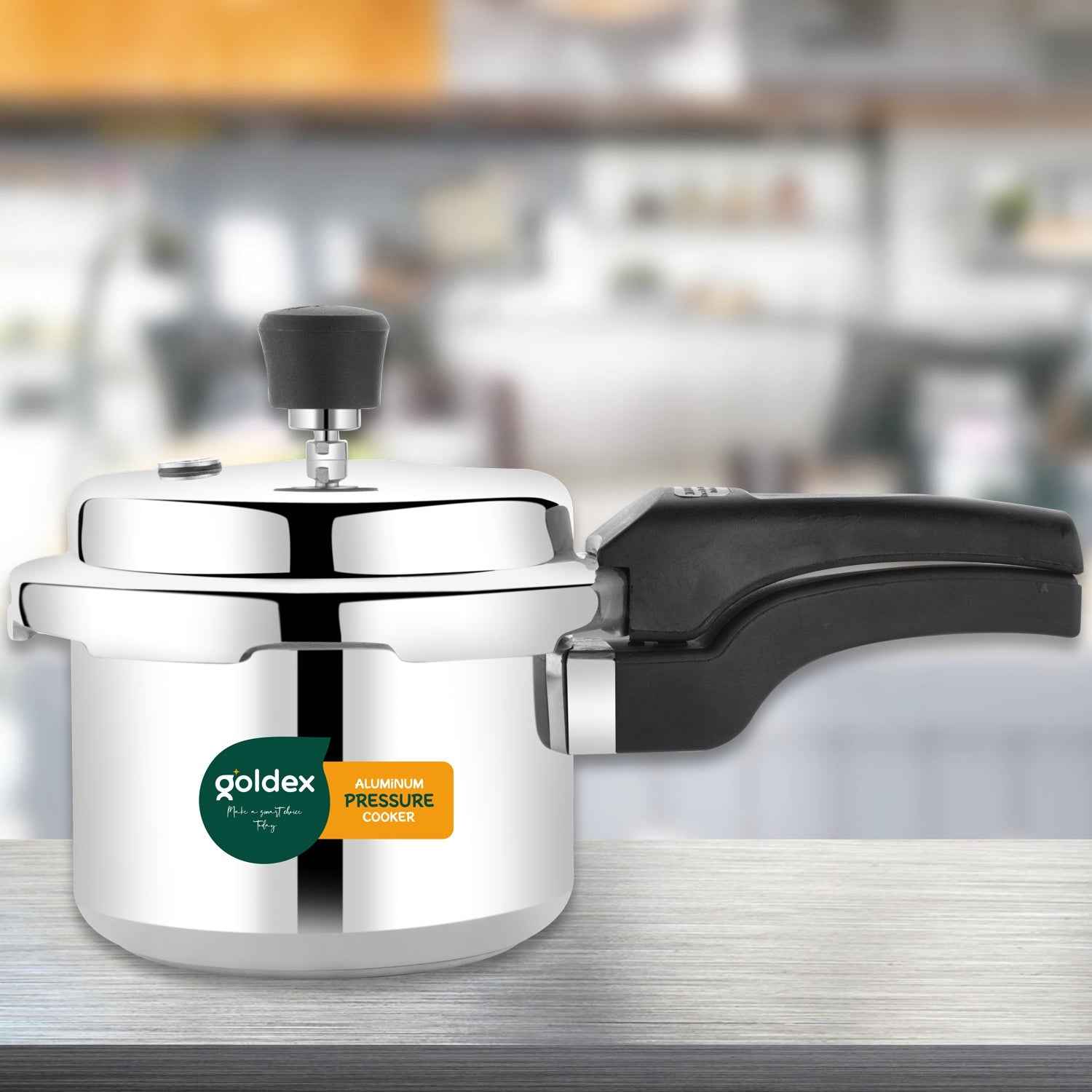 Aluminium Classic Goldex Pressure Cookers With Outer Lid (2 Litres / 5-Year warranty,  ISI Number :- 2347, BIS Number :- CM/L -7600164310