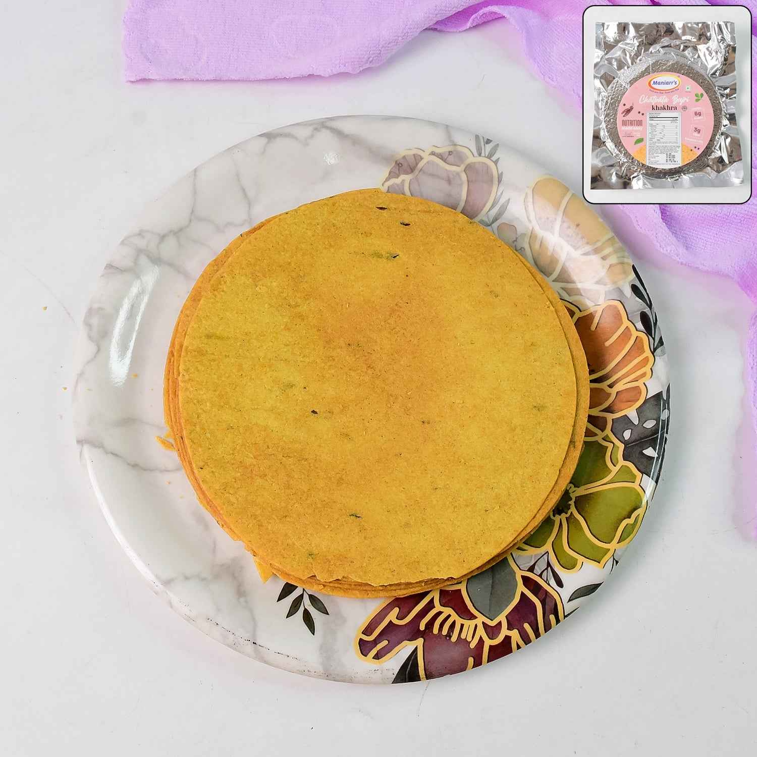 Maniarr's Chatpata Bajri Khakhra Wheat Chips (180Gm)