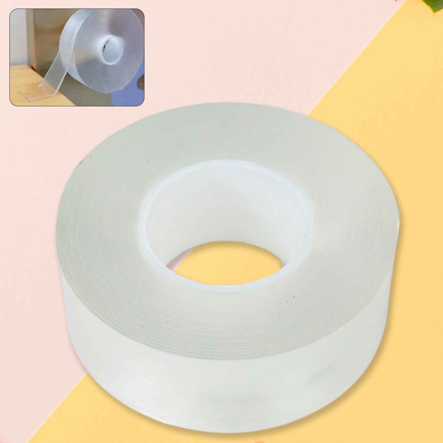 Sticky Double Sided Tape Washable Adhesive Tape Reusable (9×3 Cm / 1 Pc)