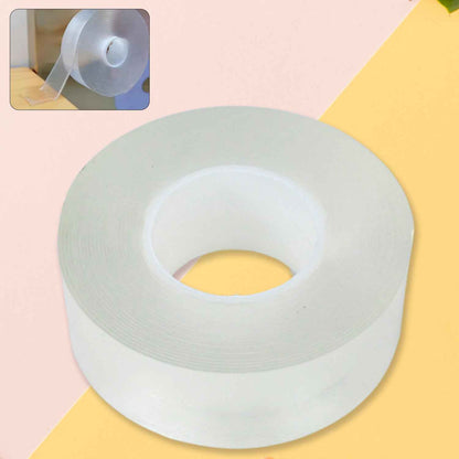 Sticky Double Sided Tape Washable Adhesive Tape Reusable (9×3 Cm / 1 Pc)