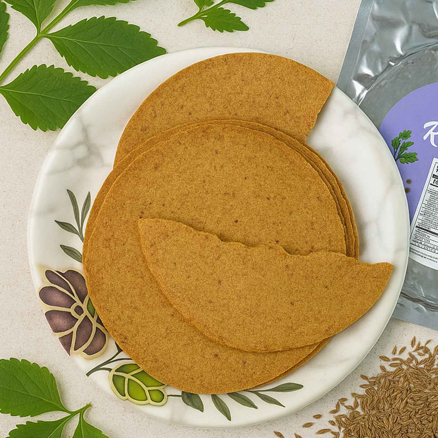 Maniarr's Carmonised Ragi Khakhra Wheat Chips (180Gm)