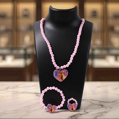 Jewellery For Little Girls Princess Necklace Bracelet Set (3 Pcs Set)