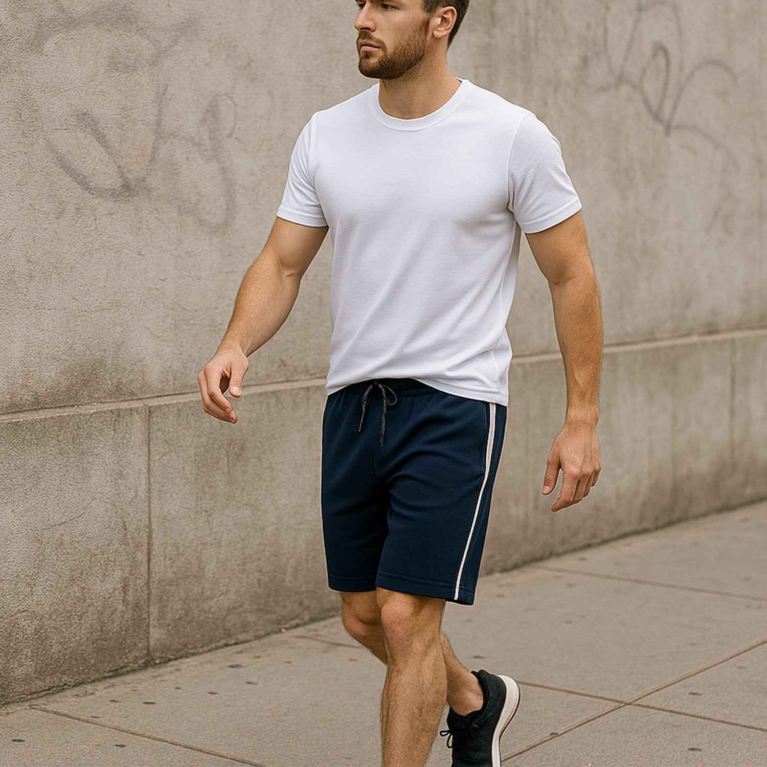 Men’s Sports Shorts with Side Stripe