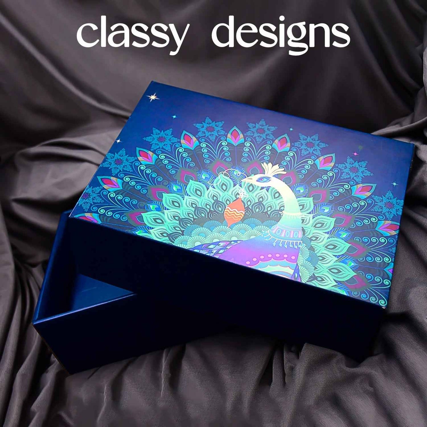 Personalized Temperature Water Bottle, Decorative Light & Kesar-Pista Almond Chocolate (With Attractive Peacock Box / 3 Pc Set)