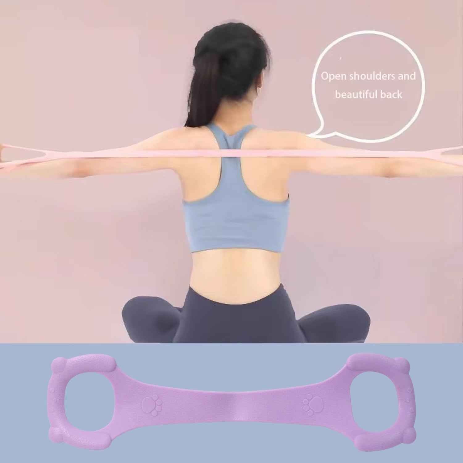 Silicone Yoga Pull Rope Chest Expander Silicone Resistance Bands  (1 Pc)