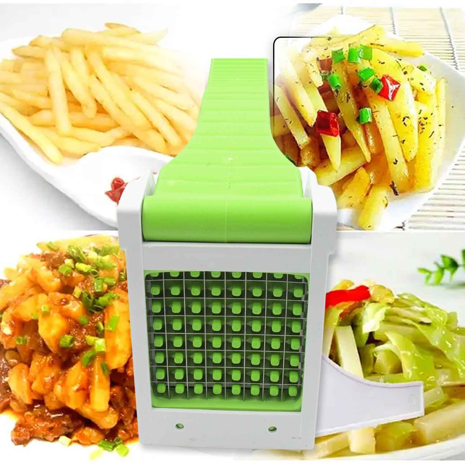 French Fries Maker Machine - Snacks Cutter, Vegetable Slicer/Chopper, Kitchen Gadget & Tool
