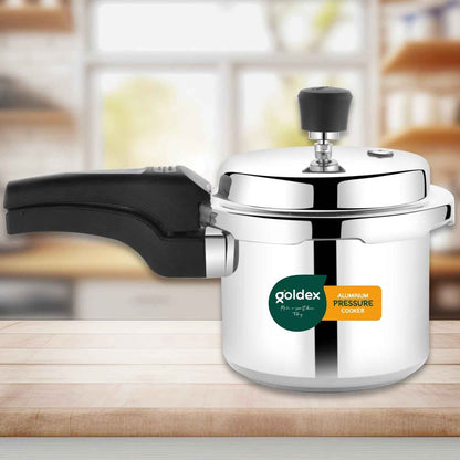 Aluminium Classic Goldex Pressure Cookers With Outer Lid (1.5 Litres / 5-Year warranty,  ISI Number :- 2347, BIS Number :- CM/L -7600164310