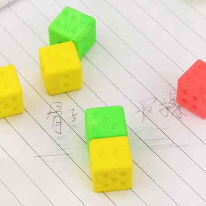Eraser for Kids| Creative Dice Shape Erasers Kids (4 Pcs / Mix Design)