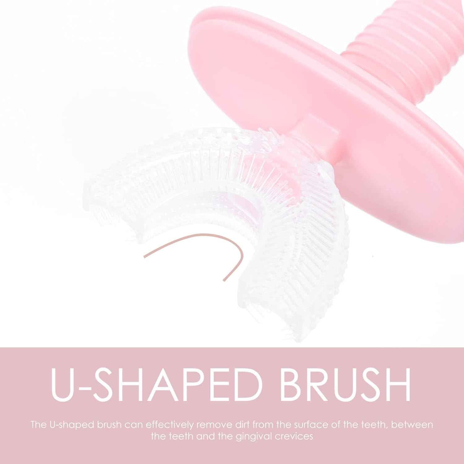 Kids U-Shaped Silicone Toothbrush – 360° Cleaning for Ages 2-6 (1 Pc)
