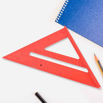 Double Side Scale Triangle / Ruler Measurement Hand Tool (1 Pc / Red)