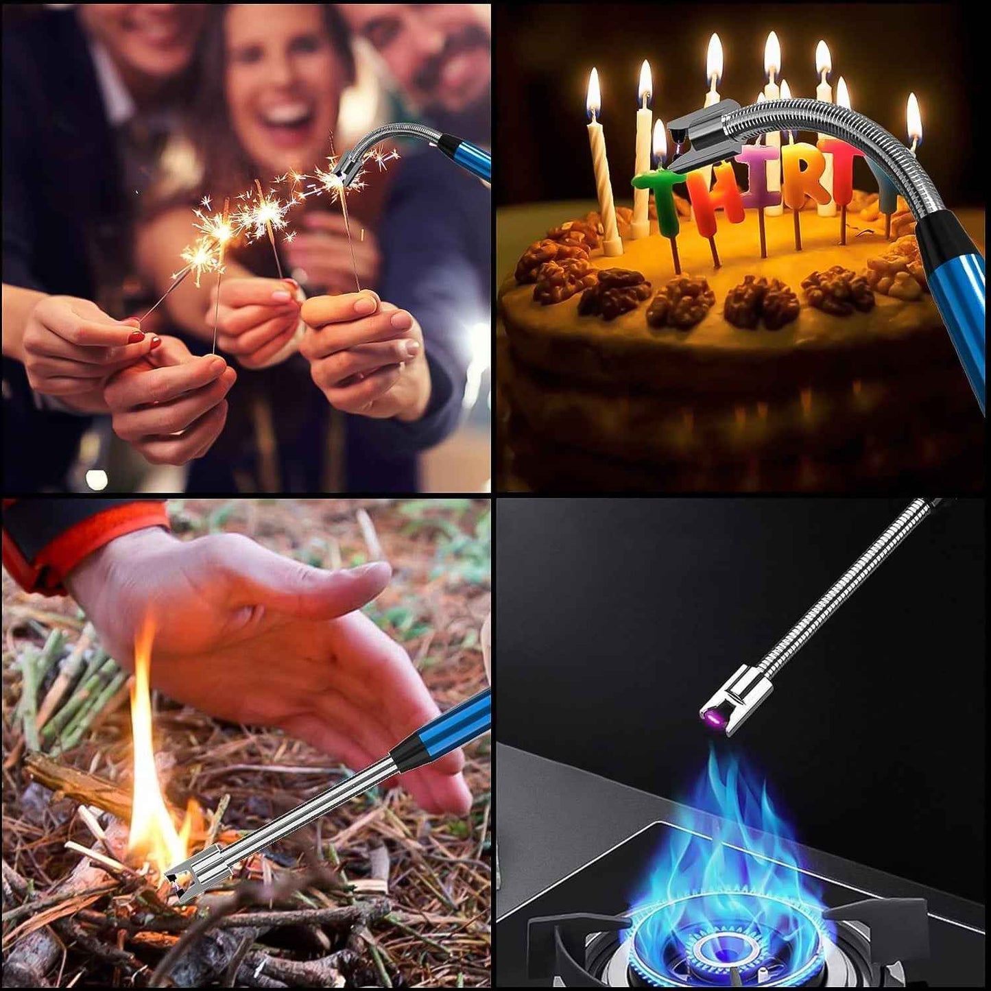 Electronic Smoking Plasma Lighters for Multipurpose Like Candles Grill BBQ (1 Pc / Mix Color)