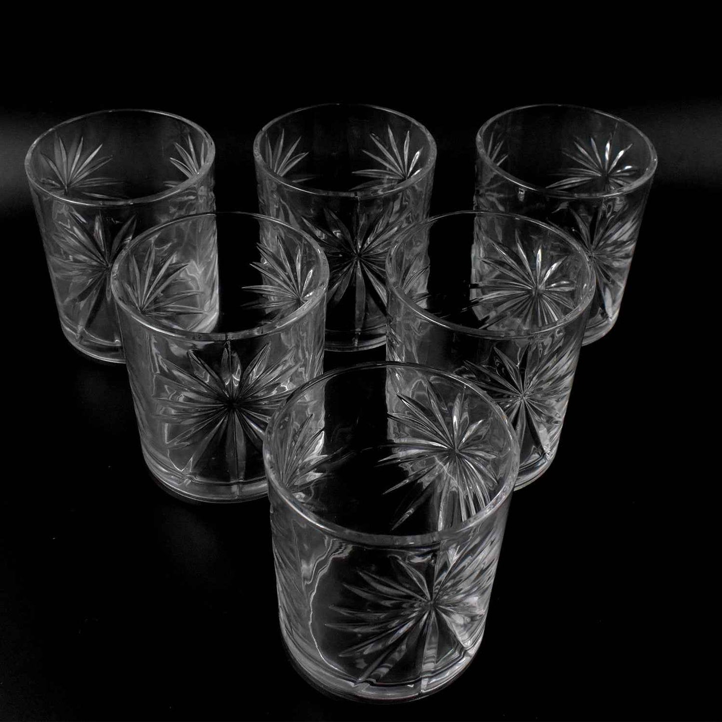 Glass Tumbler Set, Juice Glasses and Transparent Water Glass (6 Pcs Set)