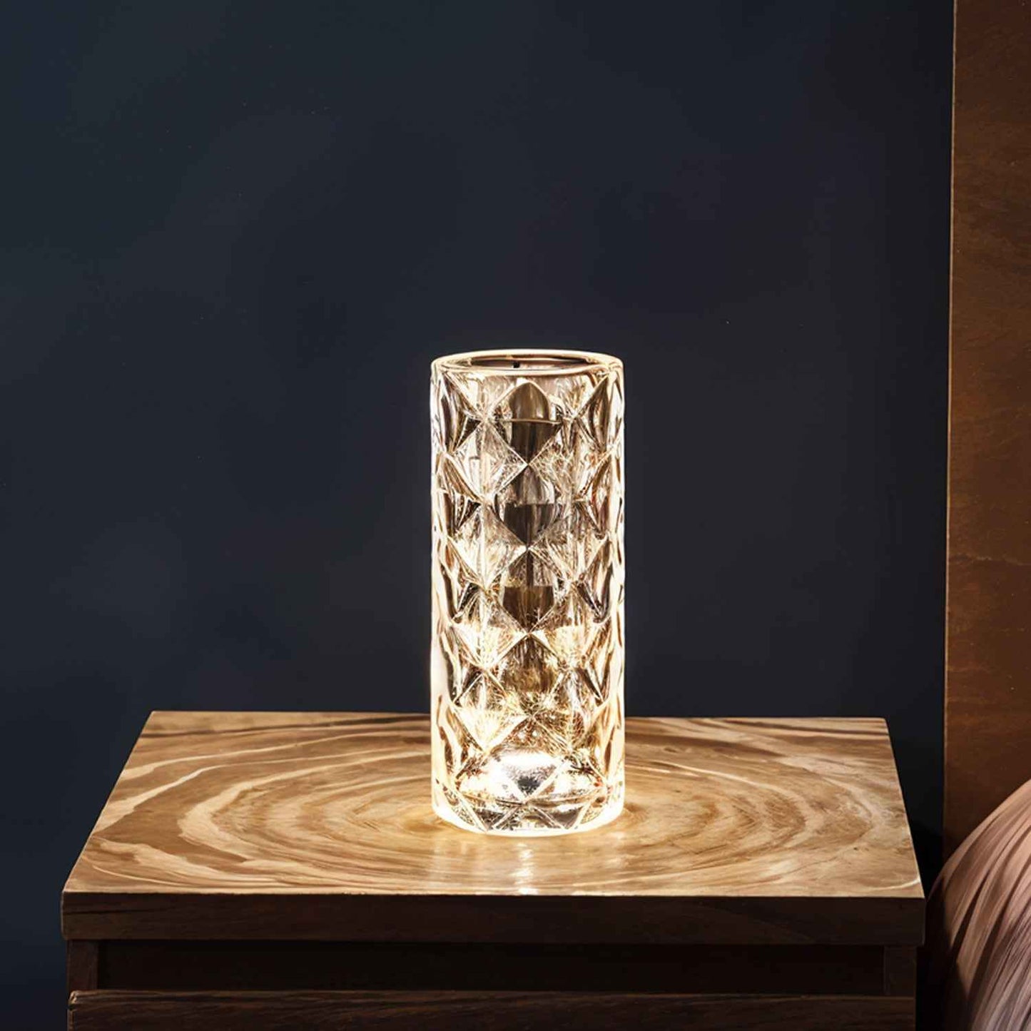Premium Diamond Cut Crystal Table Lamp (1 Pc / Without Remote & Cable)