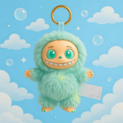 Mint Green Plush Toy Cartoon Keychain with Hook Colorful Animal Mint Green Have a Seat Vinyl Plush Blind Box  (1 Pc)