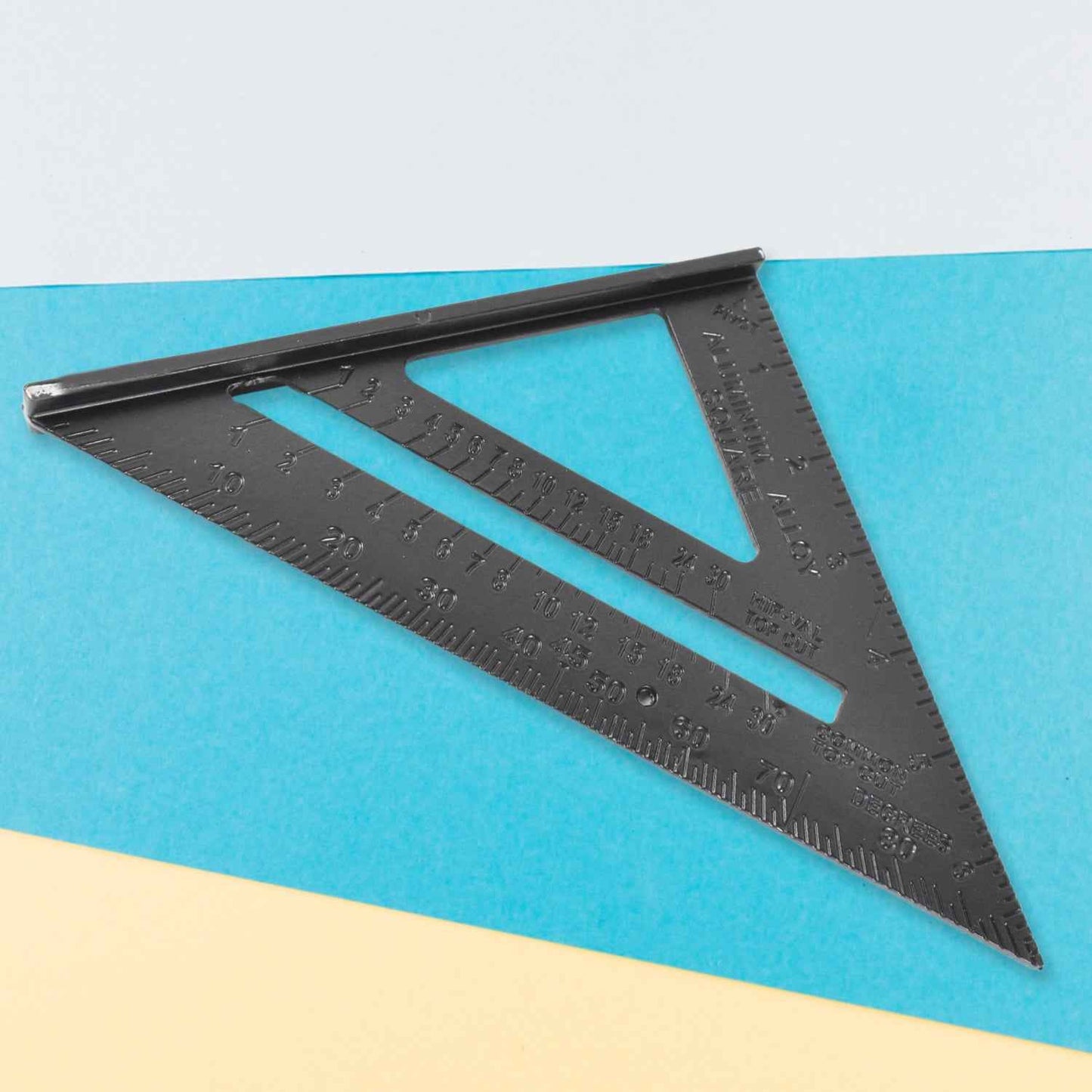 Double Side Scale Triangle / Ruler Measurement Hand Tool (1 Pc / Black)