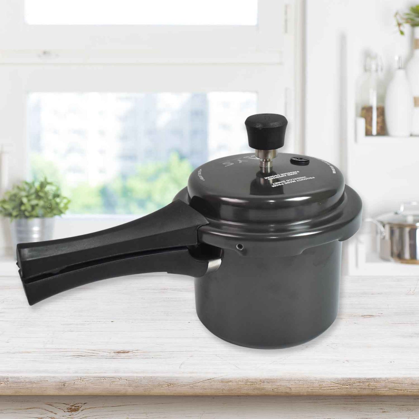Aluminium Rays Black Beauty Pressure Cookers With Outer Lid (1.5 Litres / 1-Year warranty,  ISI Number :- 2347, BIS Number :- CM/L -7600164310