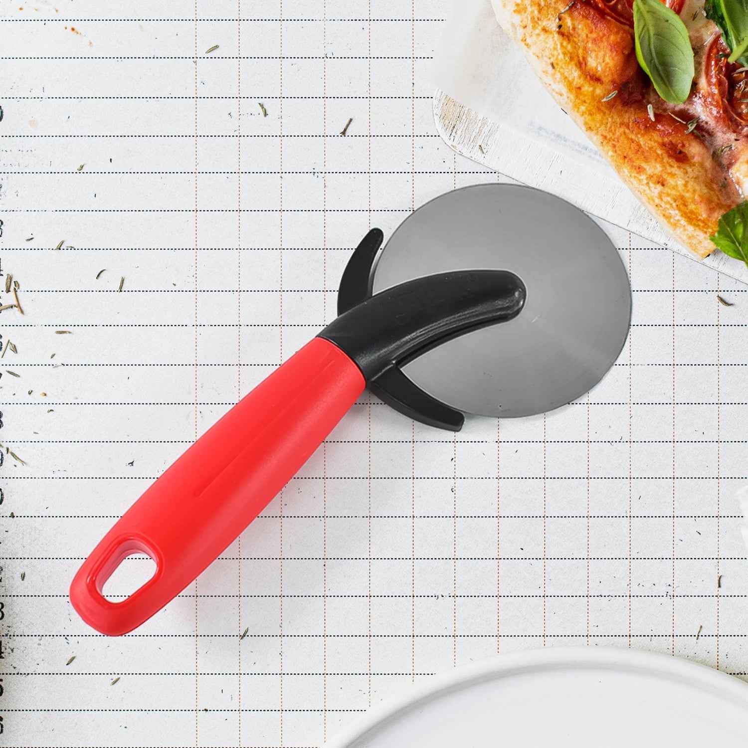 Apex Premium Stainless Steel Pizza Cutter (1 Pc / Mix Color)