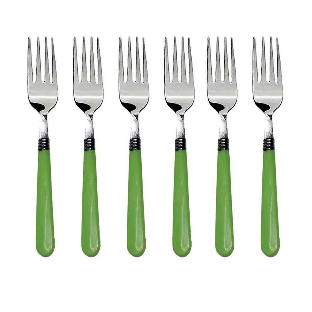 Stainless Steel Forks with Comfortable Grip Dining Fork Set of 6 Pcs