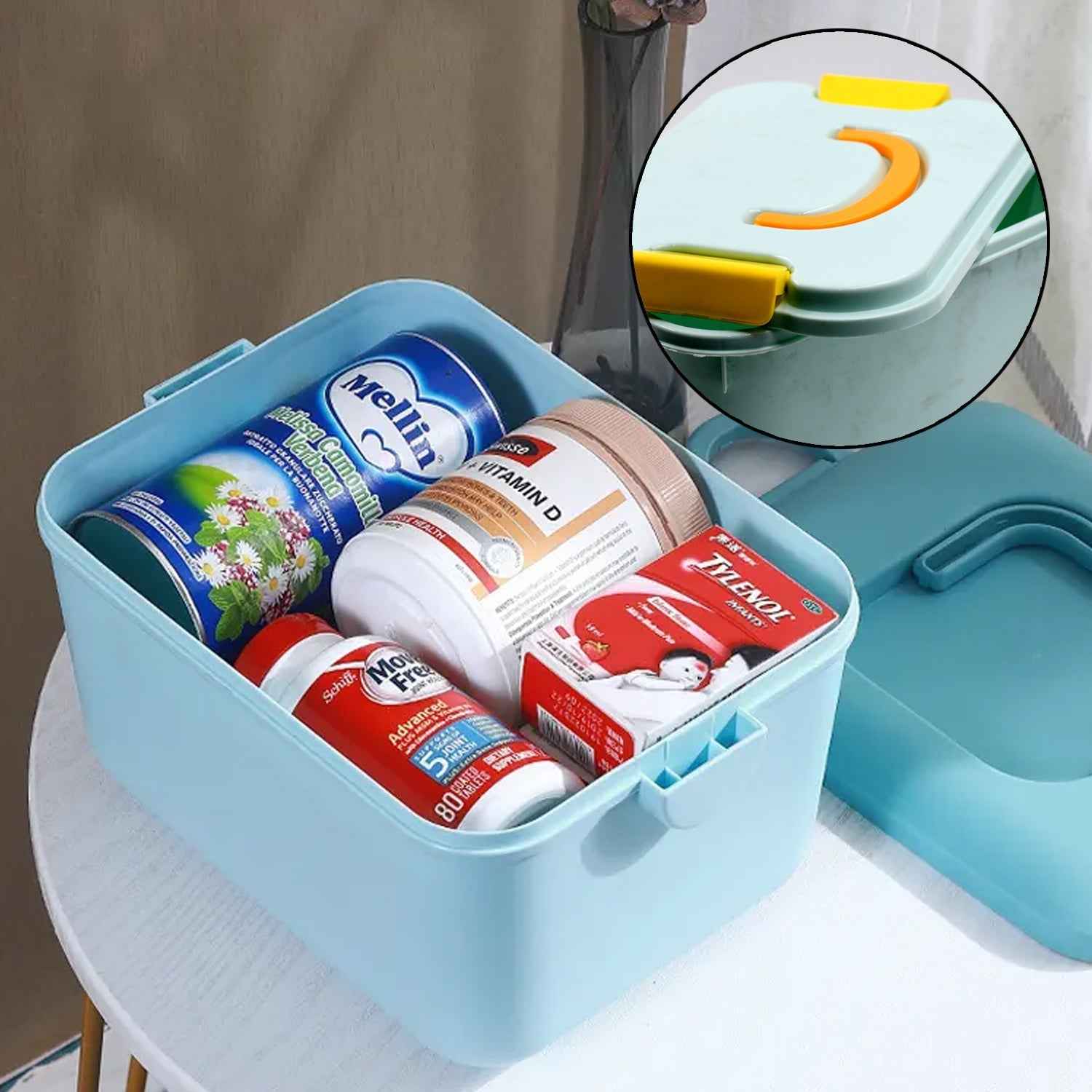 Large Family Medicine Storage Box – First Aid Kit with Full Set