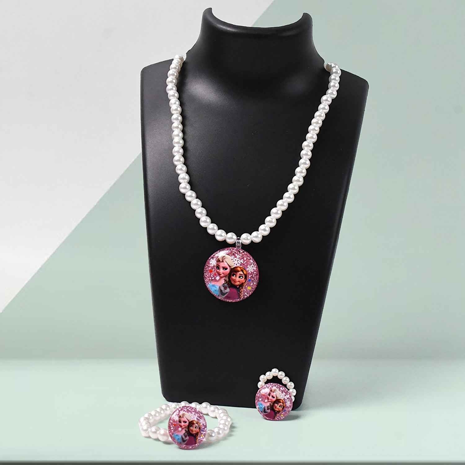 Stretch bracelets Kids Beaded Necklace Bracelet for Toddler Christmas Birthday Party (3 Pcs Set)