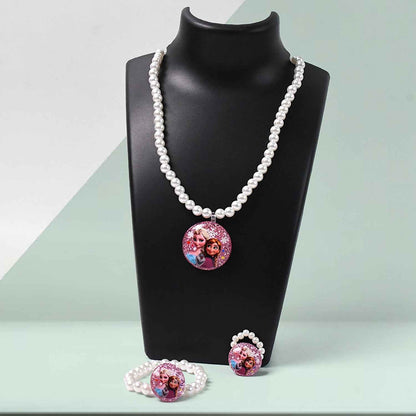 Stretch bracelets Kids Beaded Necklace Bracelet for Toddler Christmas Birthday Party (3 Pcs Set)