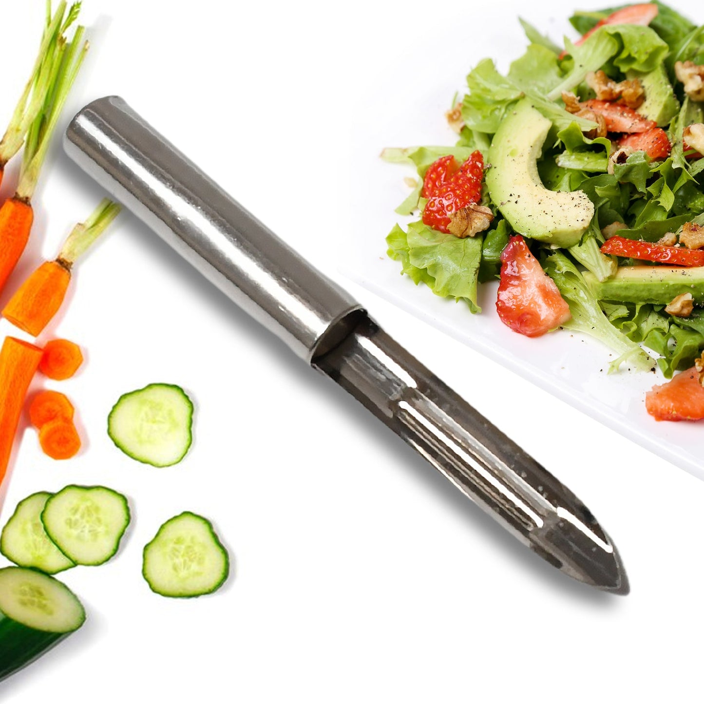 Stainless Steel Peeler Set – Multi-Purpose Handle for Peeling & Shredding(12 Pc)