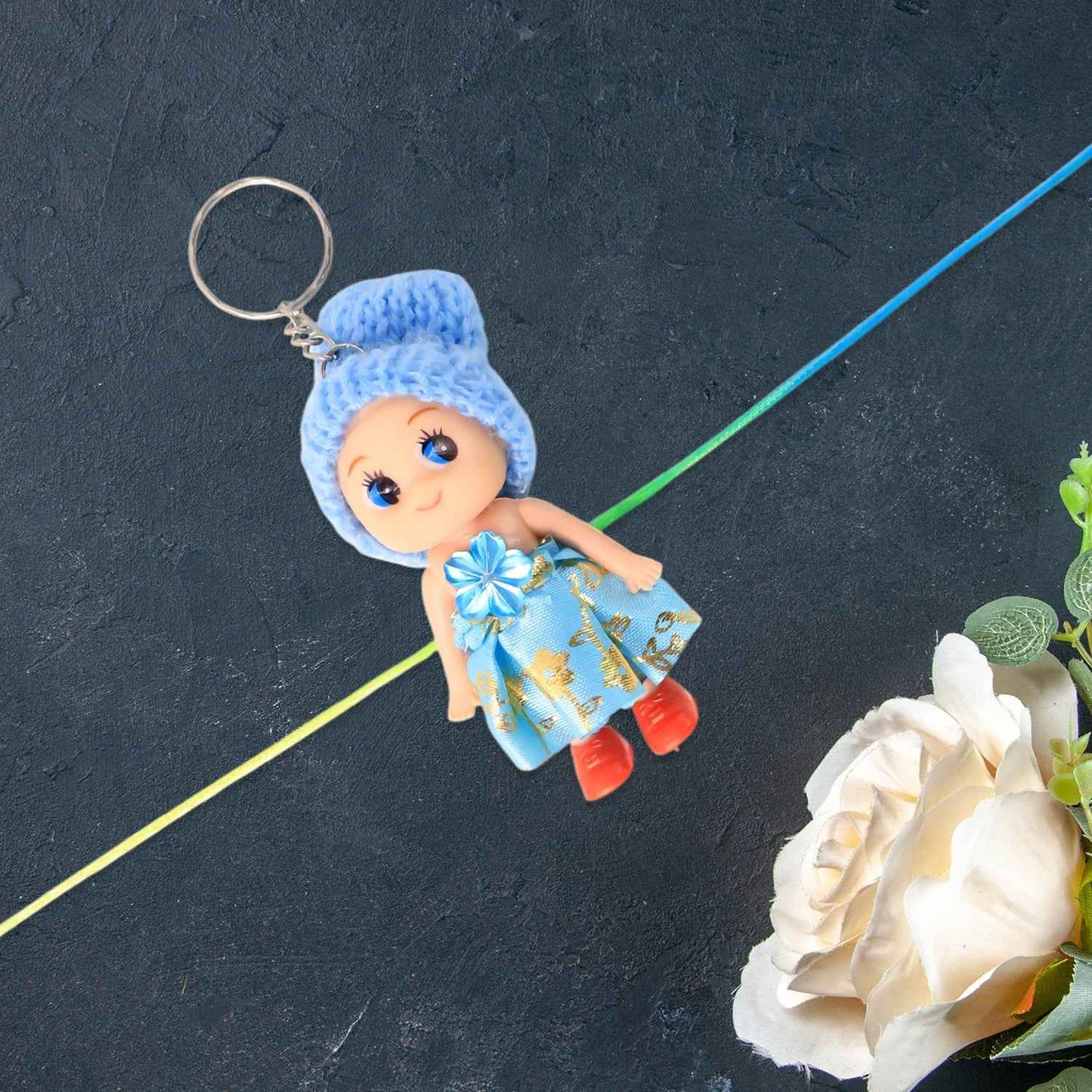 Multifunction Doll Bracelet for Kids – Cute Soft Toy Bracelet with Keychain Use – Decorative Fancy Bracelet cum Keyring for Boys & Girls
