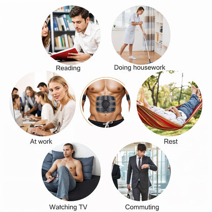 Wireless 6-Pack Abs Stimulator – Rechargeable Muscle Exerciser & Massager