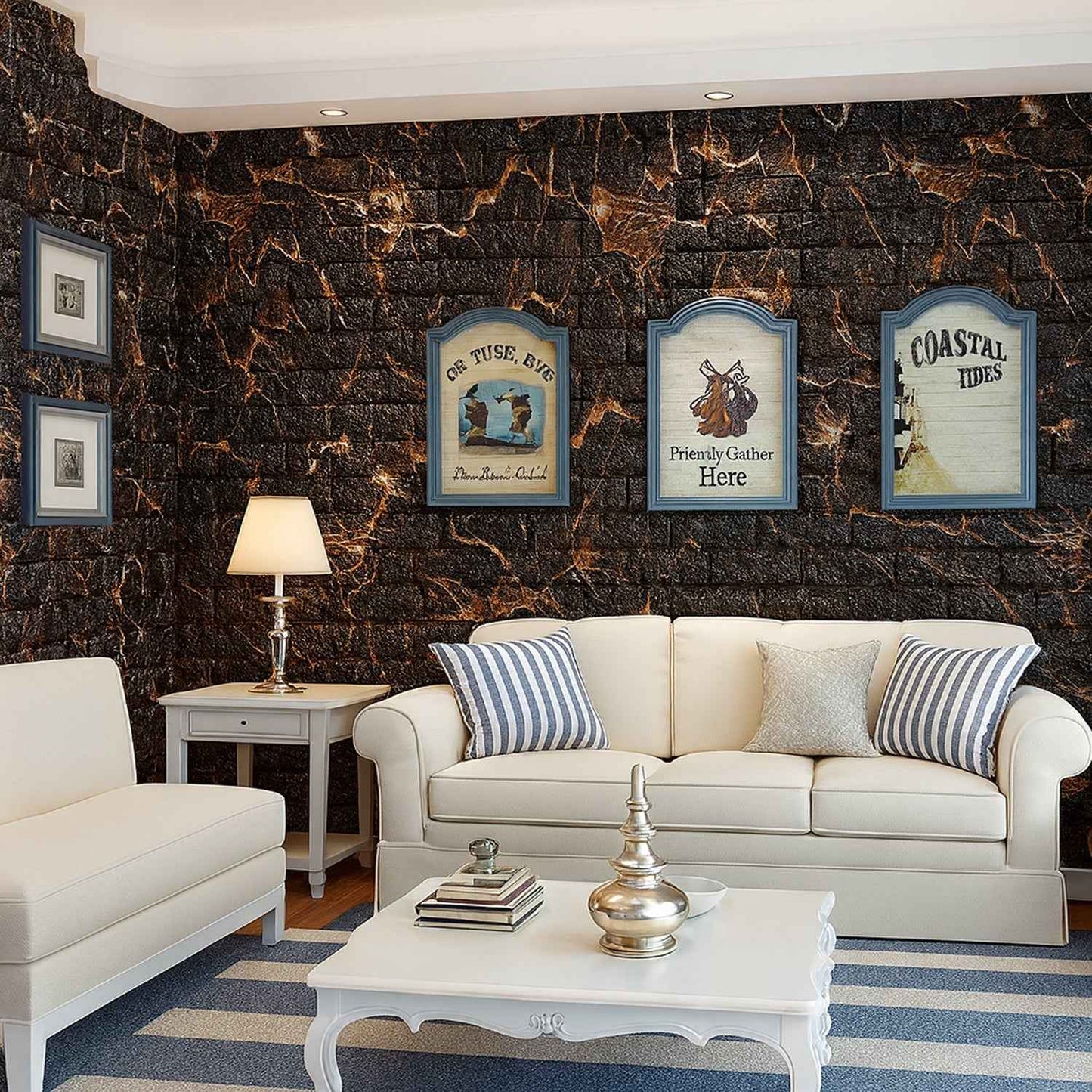 Wallpaper 3D Foam Wallpaper Sticker Panels (76 x 70 Cm / 1 Pc)