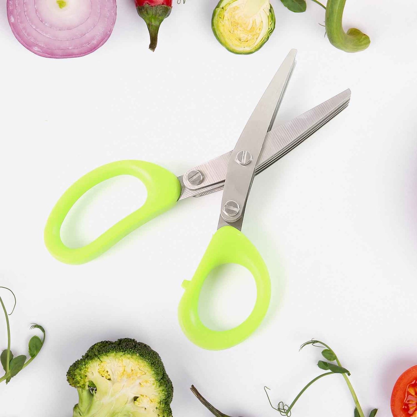 5-Blade Multipurpose Herb Scissors (1 Pc)