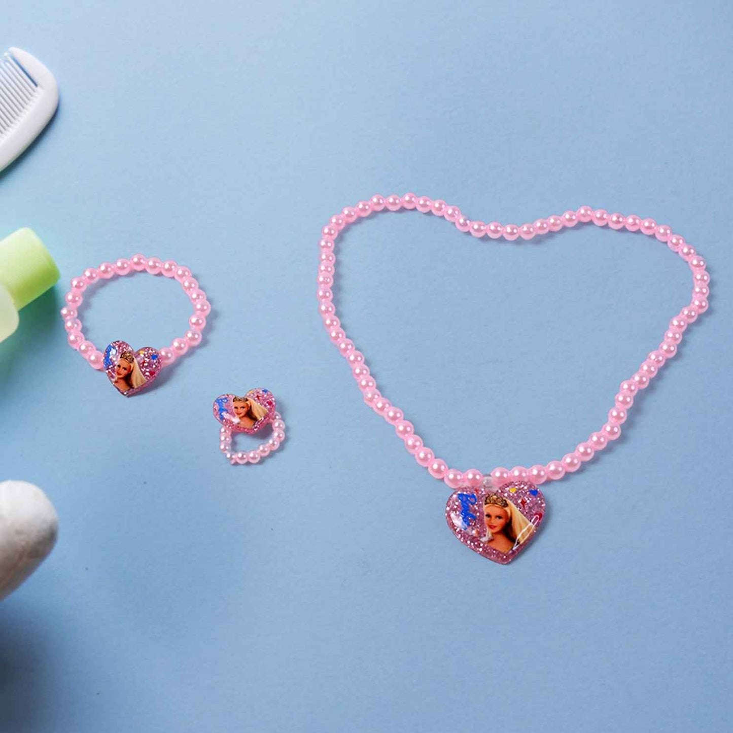 Jewellery For Little Girls Princess Necklace Bracelet Set (3 Pcs Set)