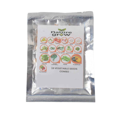 15 Varieties of Vegetable Seeds Combo (1 Pkt. / 15 Varieties)