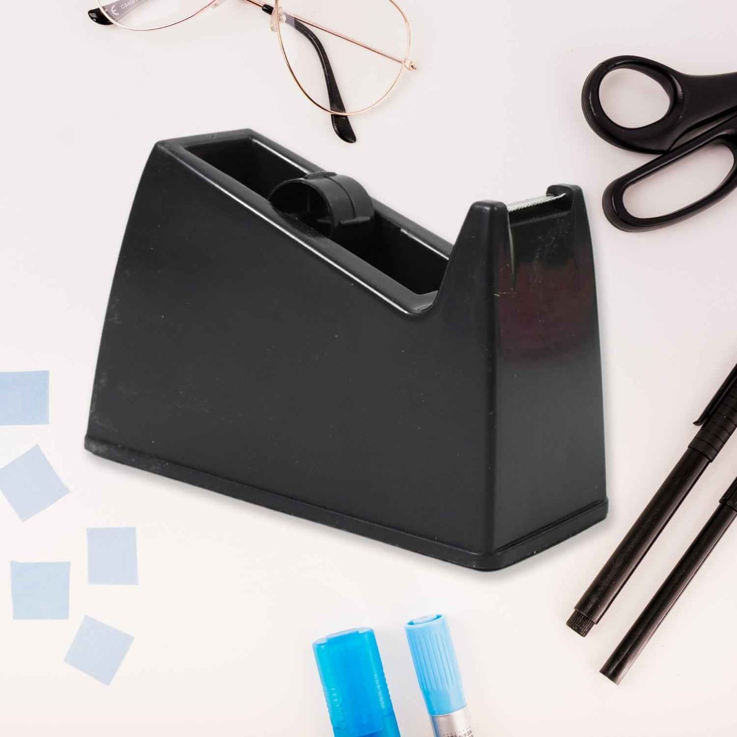 Plastic Tape Dispenser Cutter for Home Office use (1 pc / Big / Mix Color)