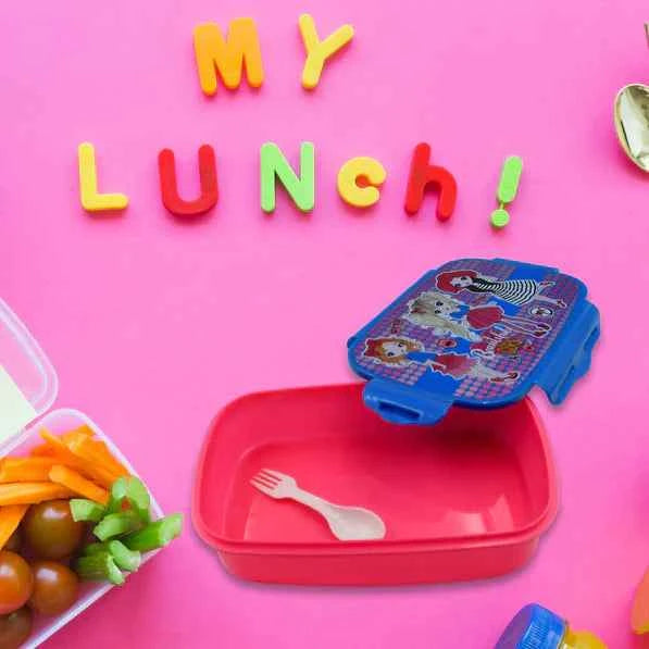 Cartoon Kids Lunch Box - Airtight Food Container with Spoon & Inner Compartment for School