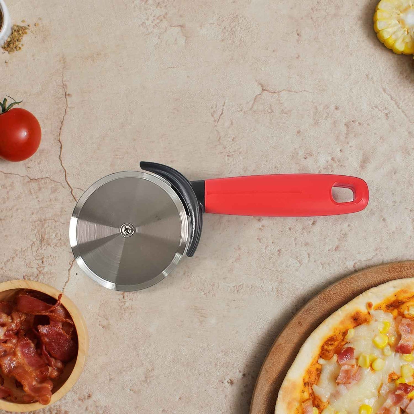 Apex Premium Stainless Steel Pizza Cutter (1 Pc / Mix Color)
