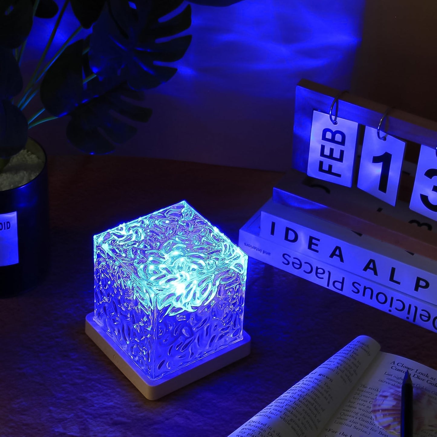 Ocean Wave Projector Lamp – 3D Water Wave LED Night Light with Remote