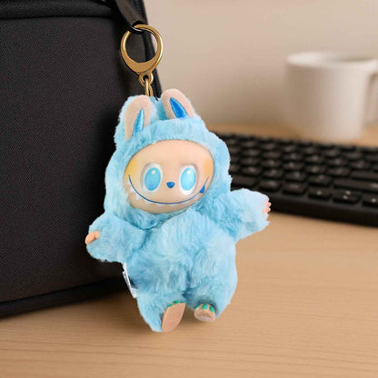 Sky Blue Plush Toy Cartoon Keychain with Hook Colorful Animal Sky Blue Have a Seat Vinyl Plush Blind Box  (1 Pc)
