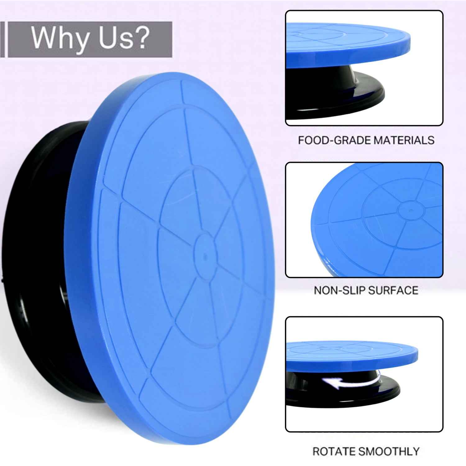 Cake Stand Revolving Decorating Turntable Easy Rotate Cake Stand For Home & Birthday Party Use