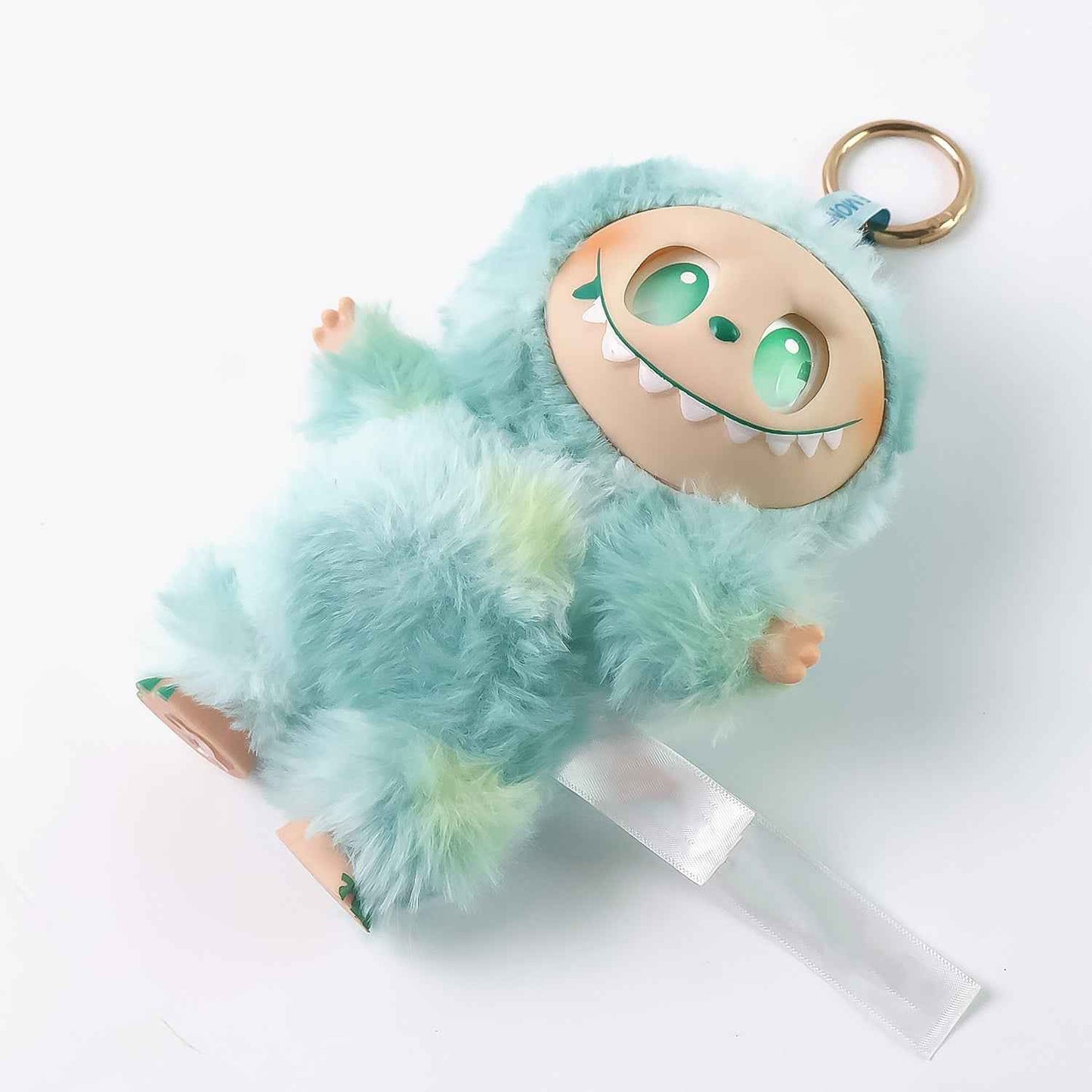 Mint Green Plush Toy Cartoon Keychain with Hook Colorful Animal Mint Green Have a Seat Vinyl Plush Blind Box  (1 Pc)