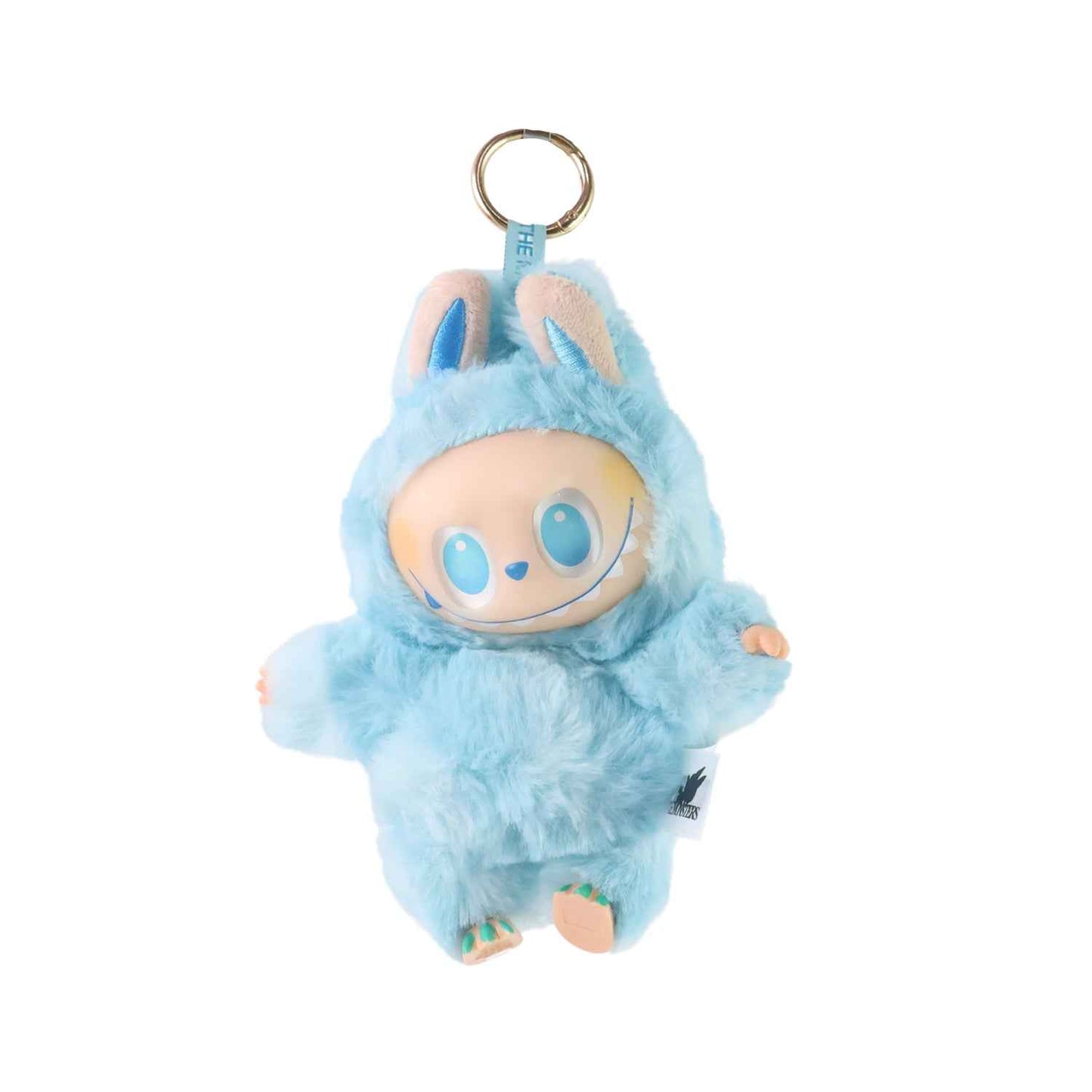 Sky Blue Plush Toy Cartoon Keychain with Hook Colorful Animal Sky Blue Have a Seat Vinyl Plush Blind Box  (1 Pc)