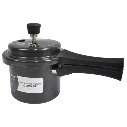 Aluminium Rays Black Beauty Pressure Cookers With Outer Lid (1.5 Litres / 1-Year warranty,  ISI Number :- 2347, BIS Number :- CM/L -7600164310