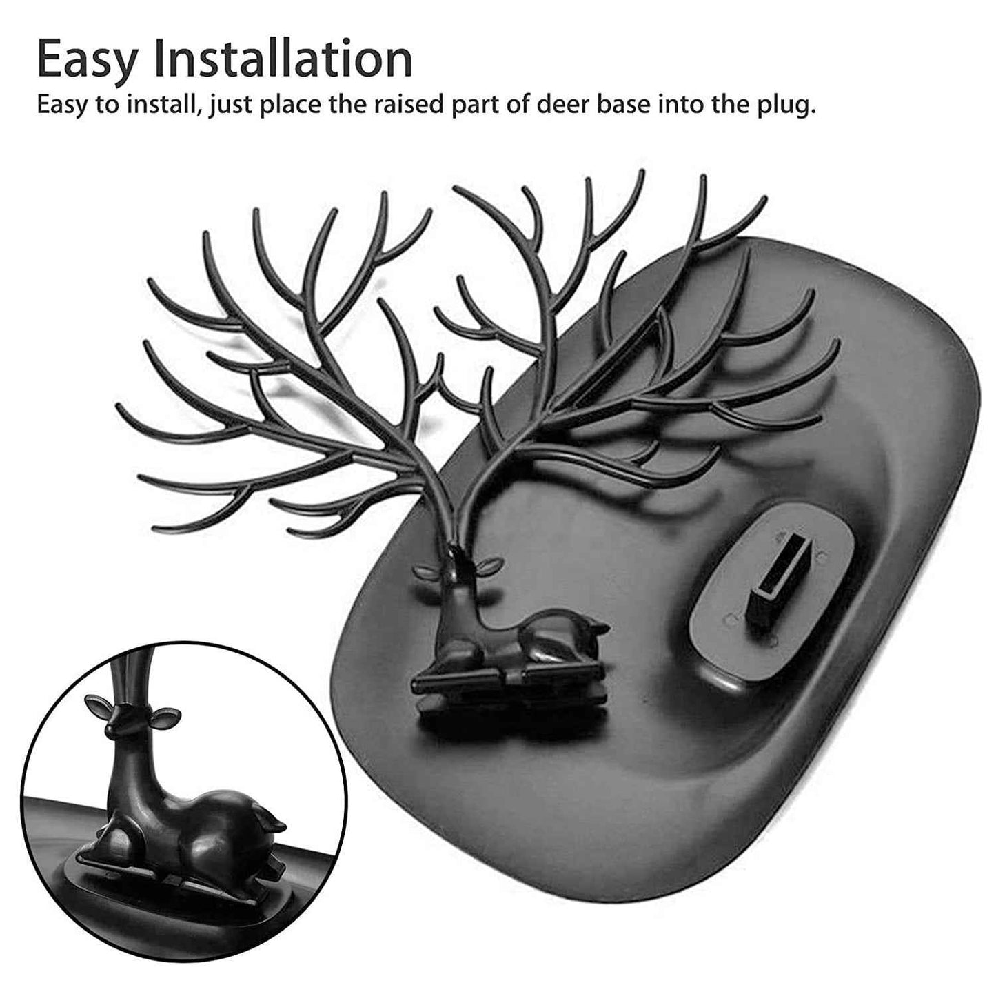 Deer Shaped Jewellery Display Holder Earring Necklace Holder Organiser (1Pc Only)