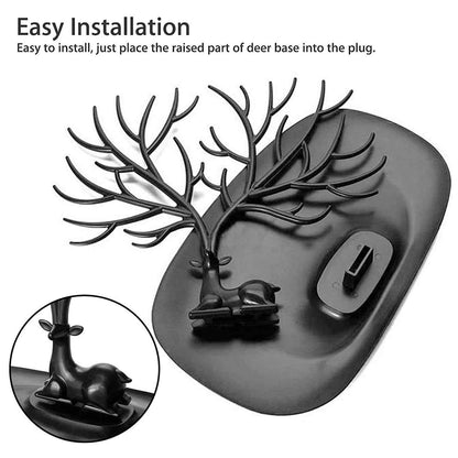 Deer Shaped Jewellery Display Holder Earring Necklace Holder Organiser (1Pc Only)