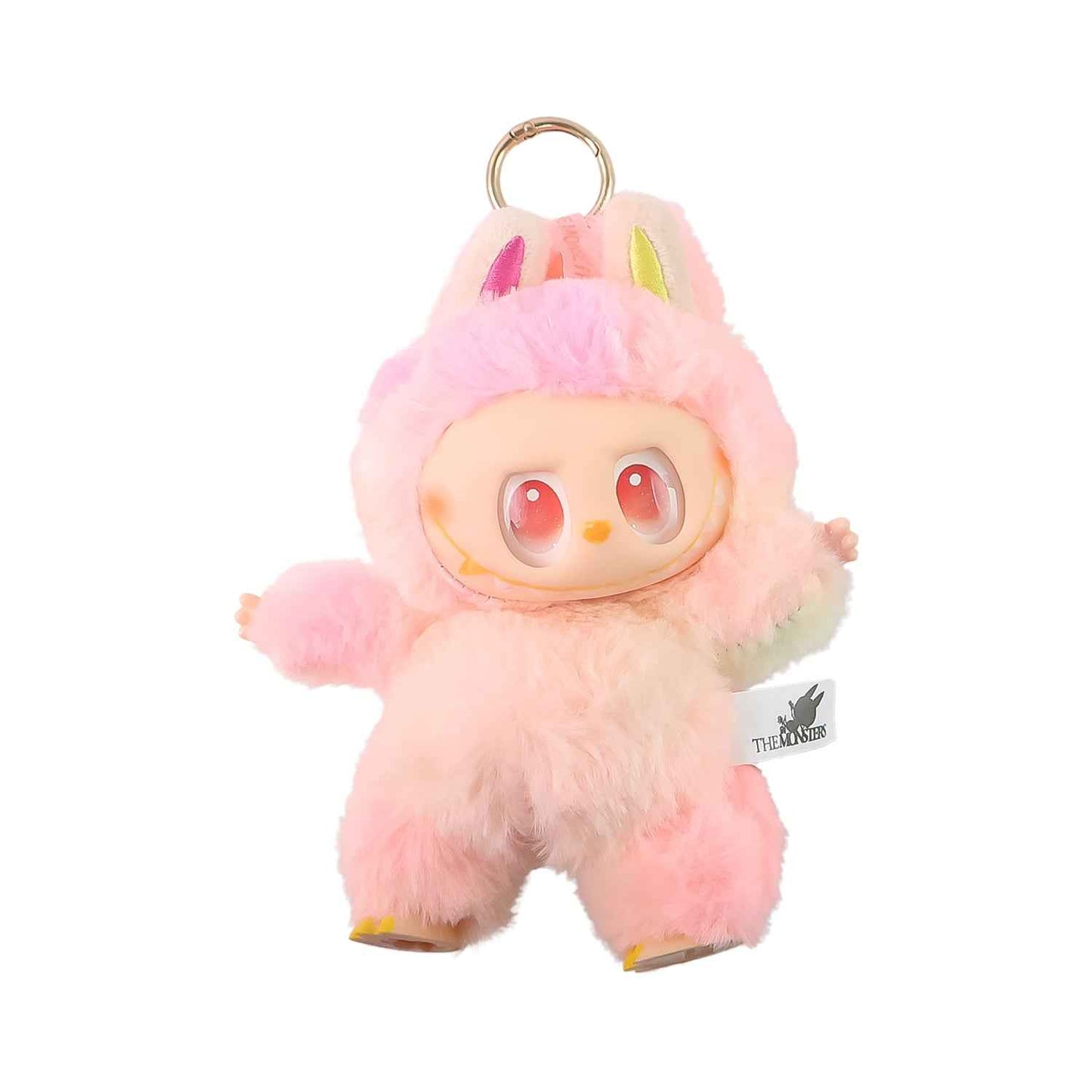 Pink Plush Toy Cartoon Keychain with Hook Colorful Animal Pink Have a Seat Vinyl Plush Blind Box  (1 Pc)
